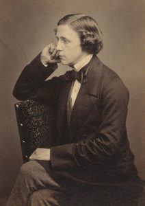 A photograph of Lewis Carroll.